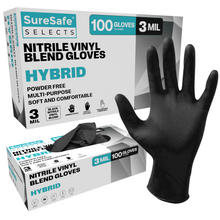 Load image into Gallery viewer, nitrile-gloves-black-dvg-100