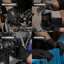 Load image into Gallery viewer, SureSafe 8 Mil Nitrile Gloves Black Disposable with Infinity Grip