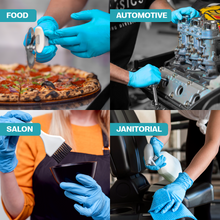 Load image into Gallery viewer, SureSafe Blue Disposable Gloves - 3MIL Hybrid Nitrile/Vinyl, 3MIL
