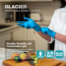 Load image into Gallery viewer, SureSafe GLACIER Blue Nitrile Disposable Gloves, 3.5MIL