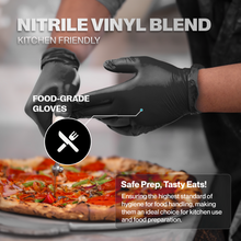 Load image into Gallery viewer, SureSafe Hybrid Black Disposable Gloves – Nitrile/Vinyl Blend Powder-Free 3MIL