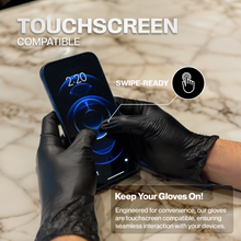 Load image into Gallery viewer, SureSafe Hybrid Black Disposable Gloves – Nitrile/Vinyl Blend Powder-Free 3MIL