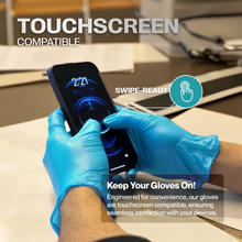 Load image into Gallery viewer, SureSafe Blue Disposable Gloves - 3MIL Hybrid Nitrile/Vinyl, 3MIL