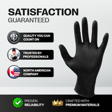 Load image into Gallery viewer, SureSafe 8 Mil Nitrile Gloves Black Disposable with Infinity Grip