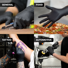 Load image into Gallery viewer, SureSafe OBSIDIAN 5 mil nitrile gloves - Black Disposable, Powder-Free