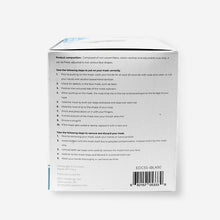Load image into Gallery viewer, a box of Black earloop face mask and its inctructions