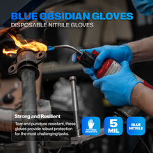 Load image into Gallery viewer, SureSafe OBSIDIAN 5 mil nitrile gloves - Blue Disposable, Powder-Free
