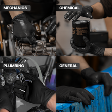 Load image into Gallery viewer, SureSafe 8 Mil Nitrile Gloves Black Disposable with Infinity Grip
