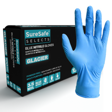 Load image into Gallery viewer, SureSafe GLACIER Blue Nitrile Disposable Gloves, 3.5MIL
