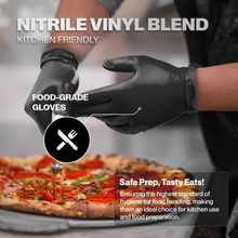 Load image into Gallery viewer, SureSafe Hybrid Black Disposable Gloves – Nitrile/Vinyl Blend Powder-Free 3MIL
