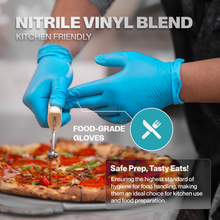 Load image into Gallery viewer, SureSafe Blue Disposable Gloves - 3MIL Hybrid Nitrile/Vinyl, 3MIL
