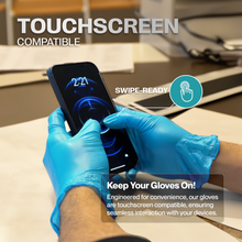 Load image into Gallery viewer, SureSafe Blue Disposable Gloves - 3MIL Hybrid Nitrile/Vinyl, 3MIL
