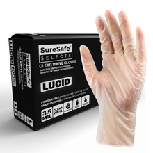 Load image into Gallery viewer, SureSafe LUCID Vinyl Gloves Clear 3.5MIL Powder Free
