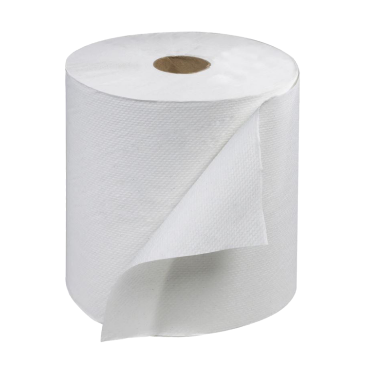1-Ply White Paper Towel Roll