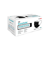 SureSafe Premium Black Disposable Face Mask with High Filtration 50/pack