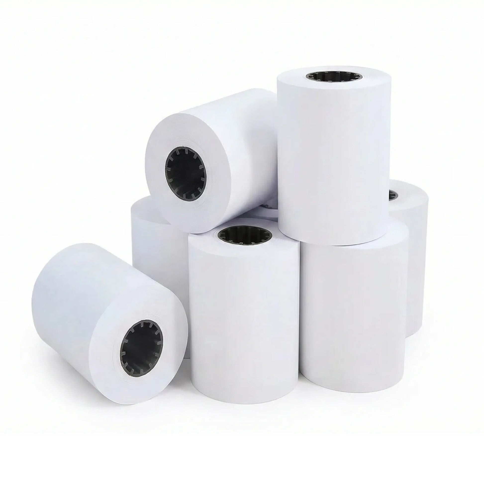SureSafe 2 1/4 inch x 55 foot thermal paper rolls, BPA-free and clear printing, bulk 100 count case for debit machines.