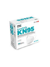 Load image into Gallery viewer, a box of SureSafe KN95 mask in white
